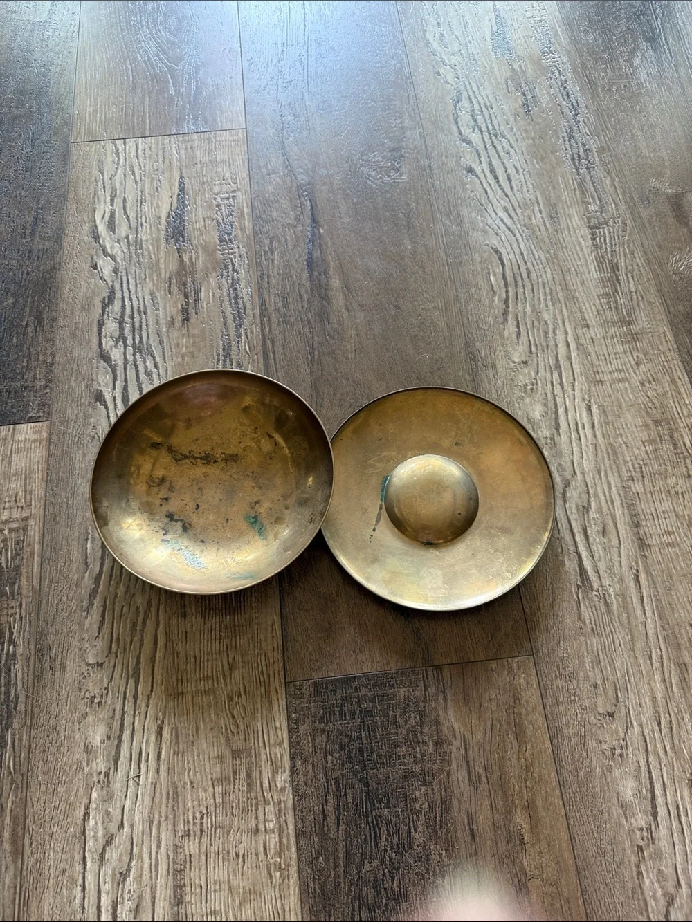 Vintage Brass Lidded Trinket Dish - Brass Finish